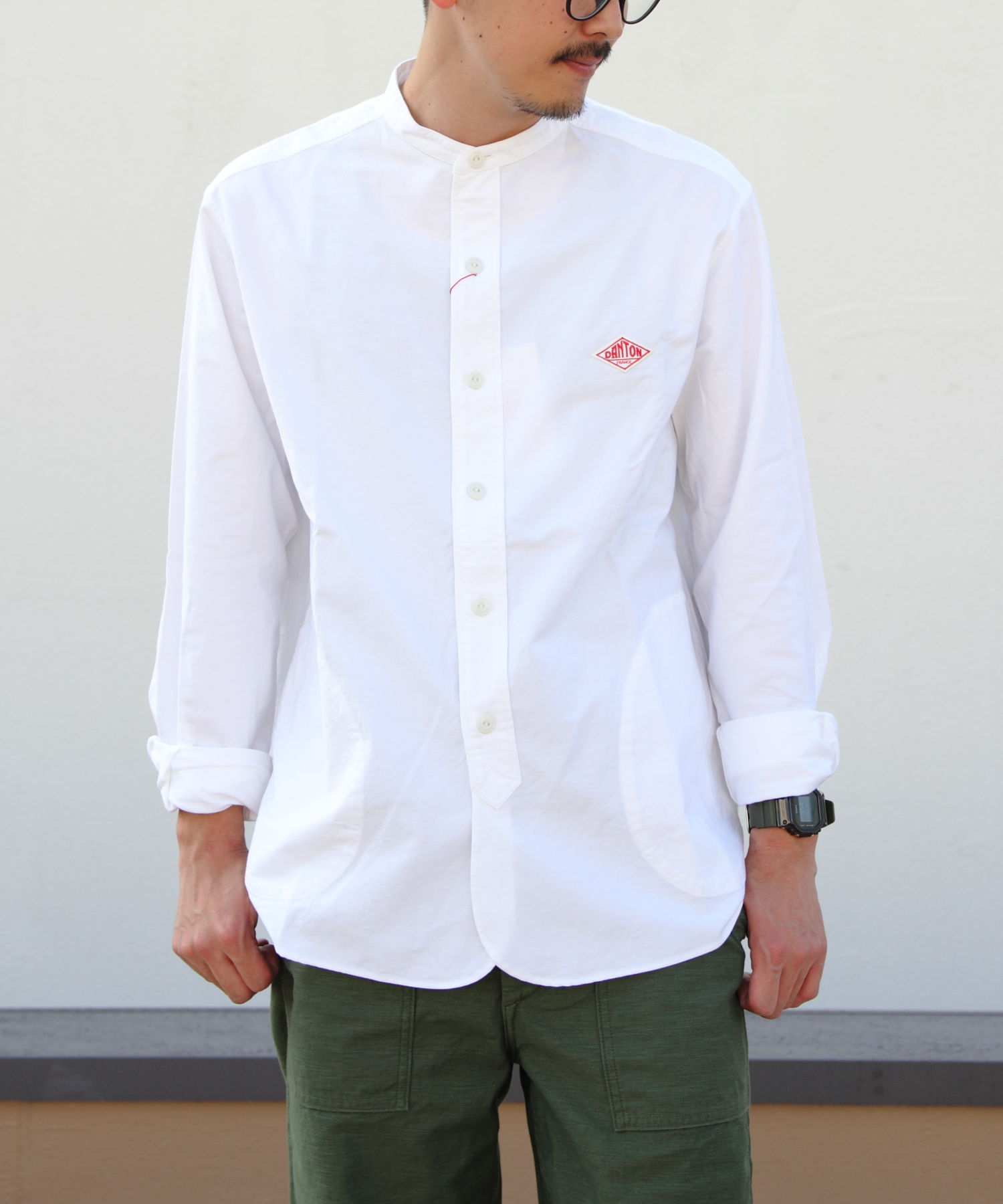 DANTON/ダントン　バンドカラーシャツロングスリーブ　BAND COLLAR SHIRT LONGSLEEVE OX（メンズ）　DT-B0280 SOX