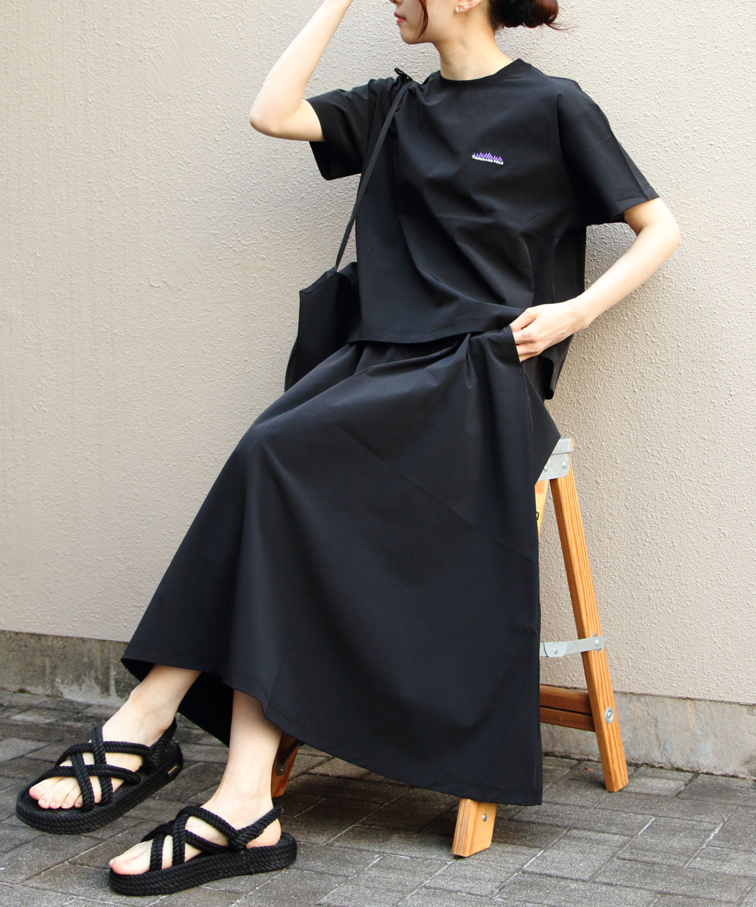 THOUSAND MILE/サウザンドマイル　Tシャツ＆スカート セットアップ+バッグ（3点セット）　SHORT SLEEVE TEE&SKIRT SET