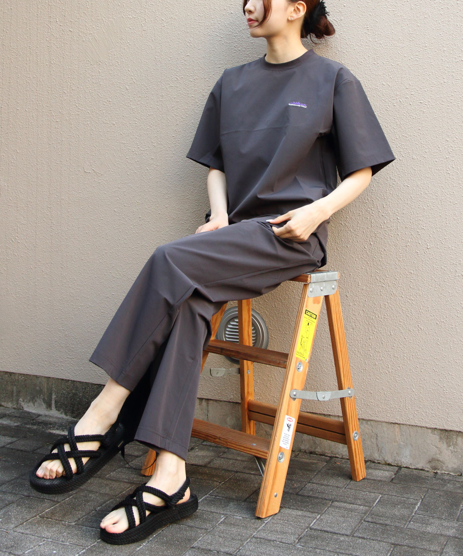 THOUSAND MILE/サウザンドマイル　Tシャツ＆ロングパンツ セットアップ＋バッグ（3点セット）SHORTSLEEVE TEE&LONGPANTS SET